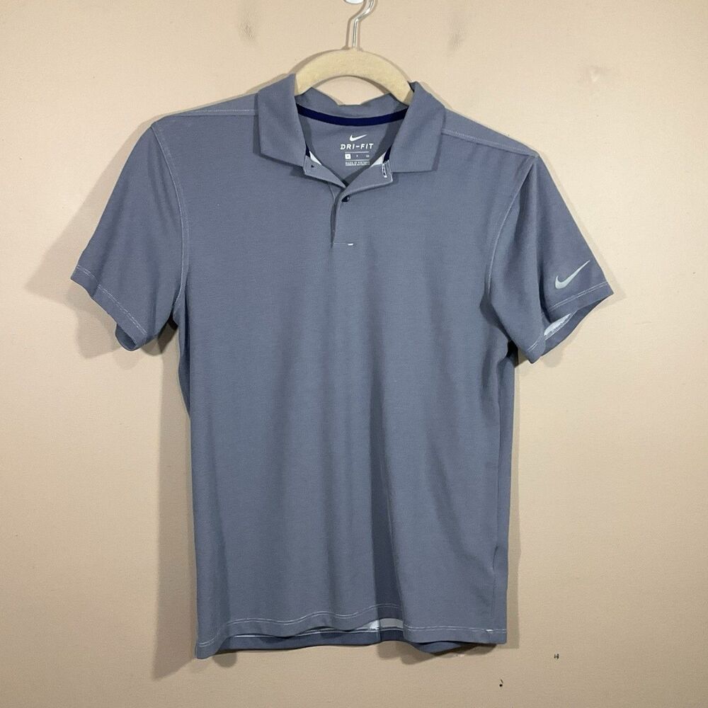 Nike Dri-Fit Mens Embroidered Budweiser Polo Shirt S Blue Active Beer Workwear